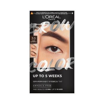 L´Oréal Paris Vopsea semi-permanentă pentru sprâncene Brow Color (Semi-Permanent Eyebrow Tint) 3.0 Dark Brunette