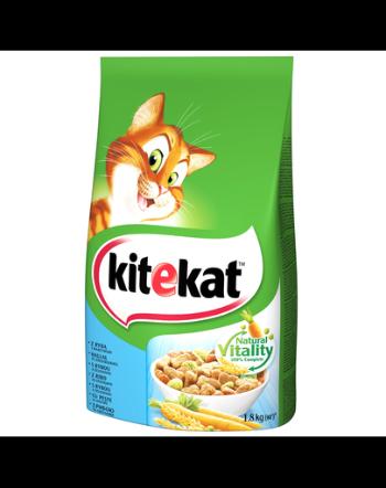 KITEKAT Hrana uscata pentru pisici, cu peste si legume, 1,8 kg x 6 buc.