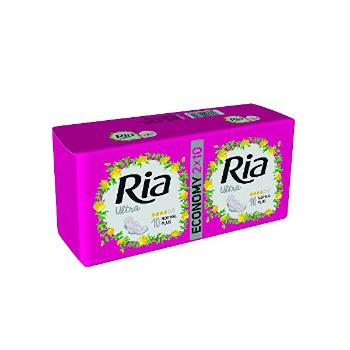Ria Servetele sanitare ultra-subtiri pentru normala si menstruatia mai puternic Ultra Silk Normal Plus 20 buc. Duopack