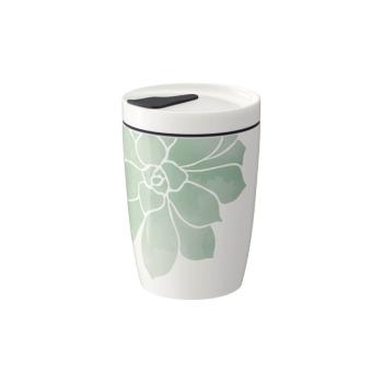 Cană de voiaj din porțelan Villeroy & Boch Like To Go, 290 ml, verde - alb