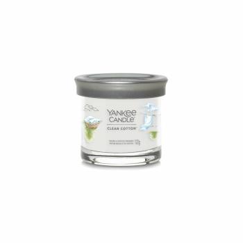 Lumânare parfumată Yankee Candle Signature Tumbler în borcan Clean Cotton, 122 g