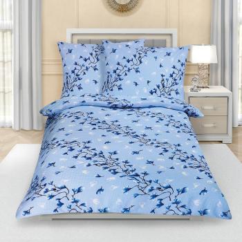 Lenjerie de pat din crep Tufiș albastru, 140 x 200 cm, 70 x 90 cm, 140 x 200 cm, 70 x 90 cm