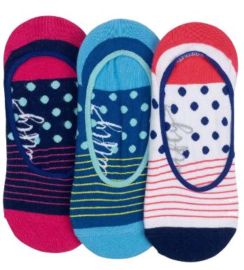 Meatfly 3 PACK - șosete pentru femei Low socks Red Stripe