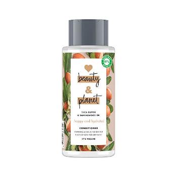 Love Beauty and Planet Balsam hidratant pentru părul uscat cu unt de shea si lemn de santal (Happy &amp; Hydrated Conditioner) 400 ml