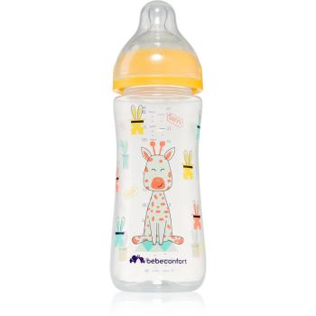 Bebeconfort Emotion Yellow biberon pentru sugari Giraffe 6 m+ 360 ml