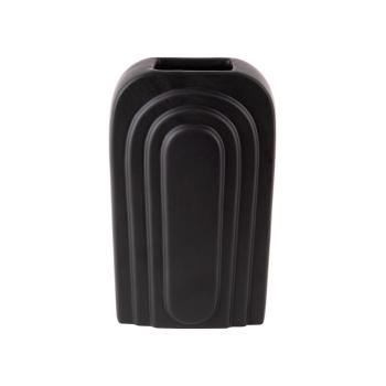 Vază din ceramică PT LIVING Arc, înălțime 27 cm, negru