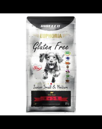 BIOFEED EUPHORIA Gluten Free Mancare fara gluten pentru catei de talie mica si medie, cu vita 2 kg