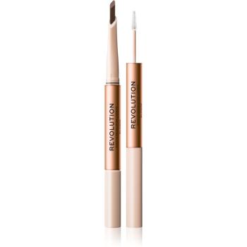 Makeup Revolution Fluffy Brow Filter Duo creion dermatograf cu două capete pentru sprâncene pentru fixare și formă culoare Blonde 0.12 g