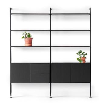 Bibliotecă neagră 98x210 cm Edge by Hammel – Hammel Furniture