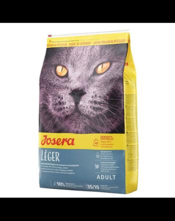 JOSERA Cat Leger hrana uscata pentru pisici sterilizate sau cu activitate fizica redusa 10 kg + 2 plicuri hrana umeda GRATIS