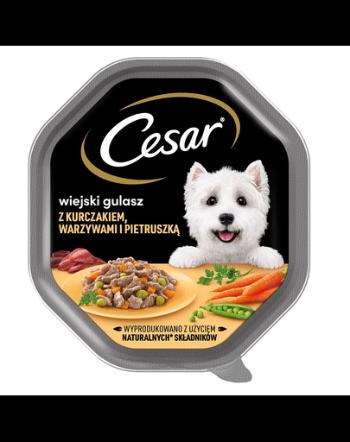 CESAR 14x150 g hrana umeda pentru caini adulti, cu pui, legume si patrunjel