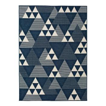 Covor pentru exterior Universal Clhoe Triangles, 140 x 200 cm, albastru-gri