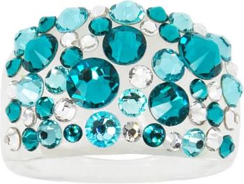 Levien Inel sclipitor cu cristale Bubble Blue Zircon 59 mm