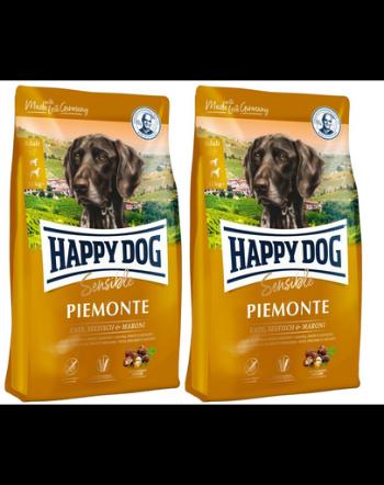 HAPPY DOG Supreme Piemonte 8 kg (2 x 4 kg) rata, castane si peste hrana caine