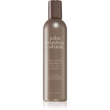 John Masters Organics Naturals Citrus & Geranium Sampon curatare profunda pentru toate tipurile de păr 236 ml