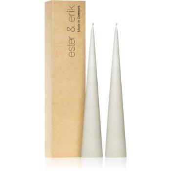 ester & erik cone candles linen grey (no. 22) lumanare 2x25 cm
