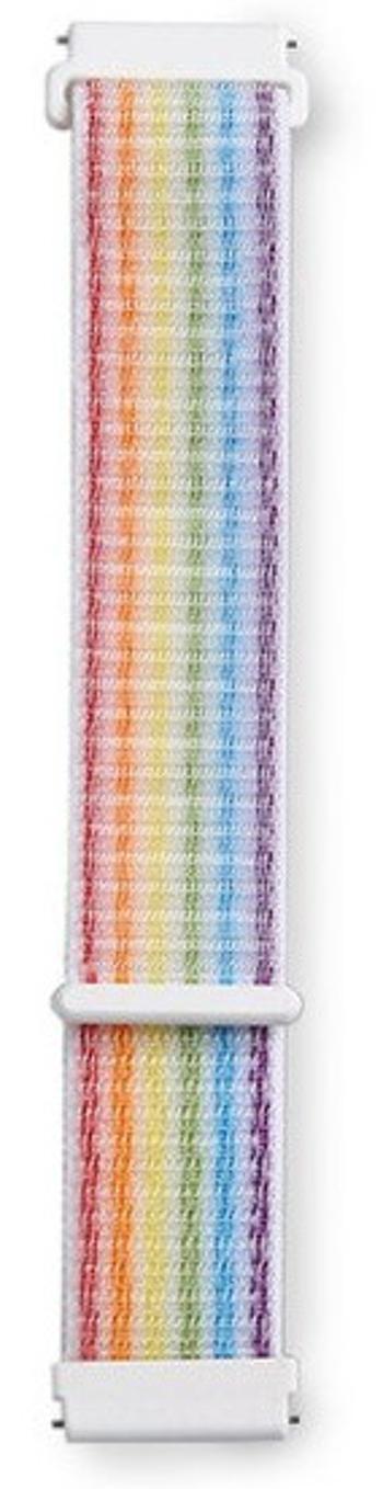 4wrist Curea din textil pentru Garmin 20 mm - lumină Rainbow