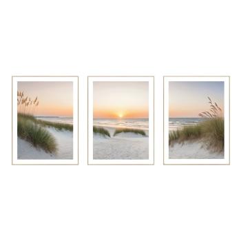 Tablouri 3 buc. 30x40 cm Sunrise on the Beach – knor