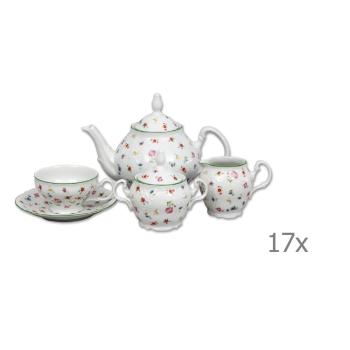 Set veselă din porțelan pentru ceai, motive florale Thun Bernadotte