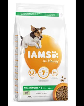 IAMS For Vitality Hrana uscata cu miel pentru cainii adulti de talie mica si medie 12 kg