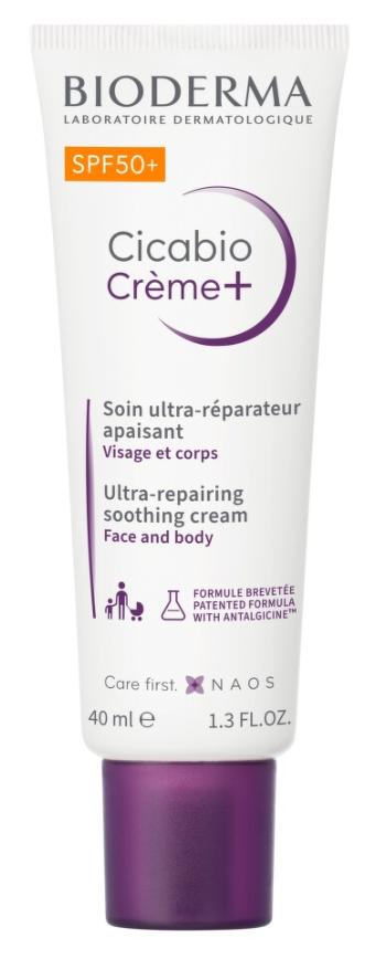 Bioderma Cremă calmantă de reparare SPF 50 Cicabio Crème+ (Ultra-Repairing Soothing Cream) 40 ml