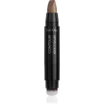 IsaDora Stick'n Brush Controur baton de contur cu pensula culoare 34 Dark Almond