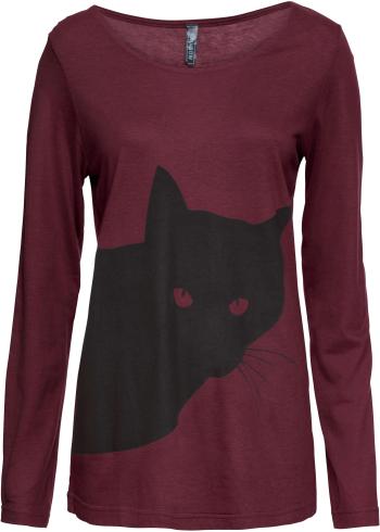 Bluză cu print tip pisică