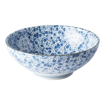 Bol din ceramică MIJ Daisy, ø 21,5 cm, alb - albastru
