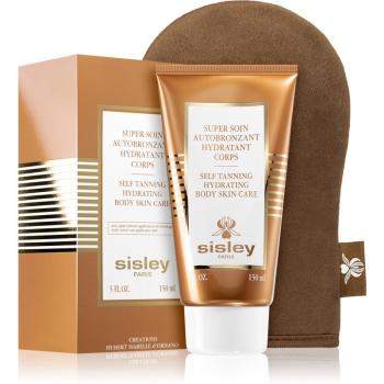 Sisley Super Soin Self Tanning Hydrating Body Skin Care lotiune autobronzanta s aplikační rukavicí 150 ml