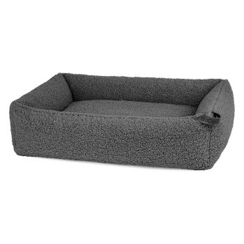 Pat  gri închis pentru câini din material bouclé 93x120 cm Senso Graphite L – MiaCara