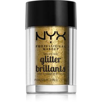 NYX Professional Makeup Glitter Goals sclipici pentru față și corp culoare 05 Gold 2.5 g