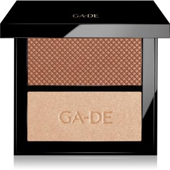 GA-DE Velveteen Blush and Shimmer Duet paletă de farduri pentru obraji culoare 22 Bronze & Glow 7.4 g