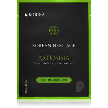KORIKA Korean Heritage mască textilă calmantă Artemisia & fermented soybean extract sheet mask