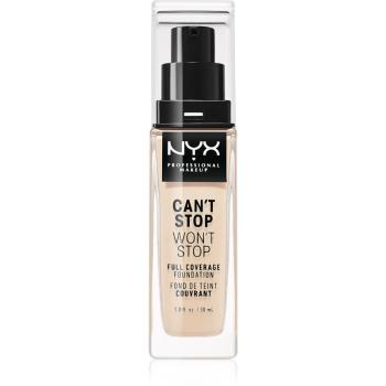 NYX Professional Makeup Can't Stop Won't Stop fond de ten cu acoperire ridicată culoare 1.3 Light Porcelain 30 ml