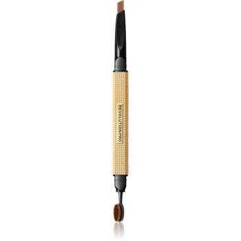 Revolution PRO Rockstar creion dermatograf cu două capete pentru sprâncene cu pensula culoare Medium Brown 0,25 g