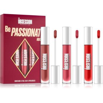 Makeup Obsession Be Passionate About set îngrijire buze culoare Sweetest Dream, Disorderly Devoted, Everlasting 3 x 5 ml