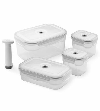 Compactor Set 4 caserole de plastic pentru păstrarea în vid a alimentelor Aspi Fresh