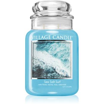Village Candle Sea Salt Surf lumânare parfumată  (Glass Lid) 602 g