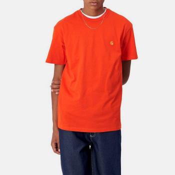 Carhartt WIP S/S Chase T-Shirt I026391 SAFETY ORANGE/GOLD
