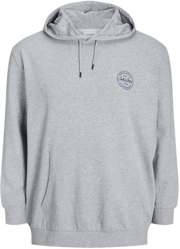 Jack&Jones PLUS Hanorac pentru bărbați JJESHARK Regular Fit 12205288 Light Grey Melange 5XL