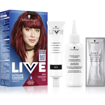 Schwarzkopf LIVE Intense Colour Culoare permanenta pentru par culoare 043 Red Passion 1 buc