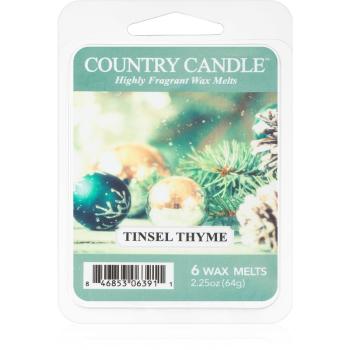 Country Candle Tinsel Thyme ceară pentru aromatizator 64 g