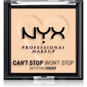 NYX Professional Makeup Can't Stop Won't Stop Mattifying Powder pudra matuire culoare 02 Light 6 g