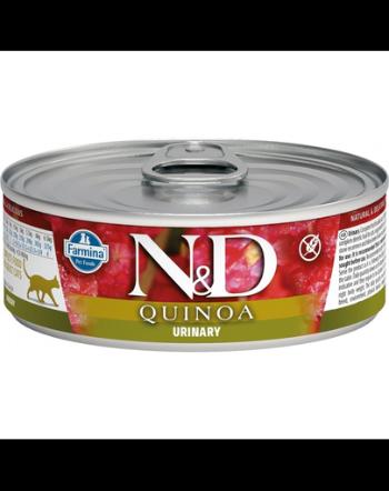 N&amp;D Cat quinoa urinary, pentru pisici cu probleme ale tractului urinar, 80 g