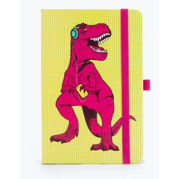 Agendă Just Mustard T-Rex, galben-roz, 190 file
