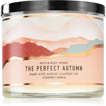 Bath & Body Works The Perfect Autumn lumânare parfumată  cu uleiuri esentiale 411 g