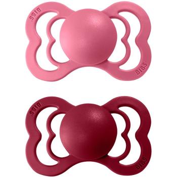 BIBS Supreme Natural Rubber Size 2: 6+ months suzetă Coral / Ruby 2 buc