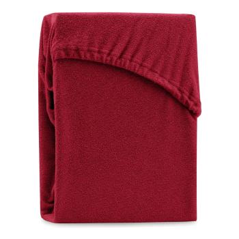 Cearșaf elastic pentru pat dublu AmeliaHome Ruby Siesta, 180-200 x 200 cm, roșu închis