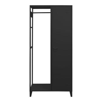 Șifonier negru deschis din metal 80x175 cm Salino – Støraa