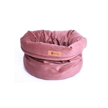 Pătuț pentru animale de companie, din catifea, roz ø 40 cm Basket Royal - Petsy